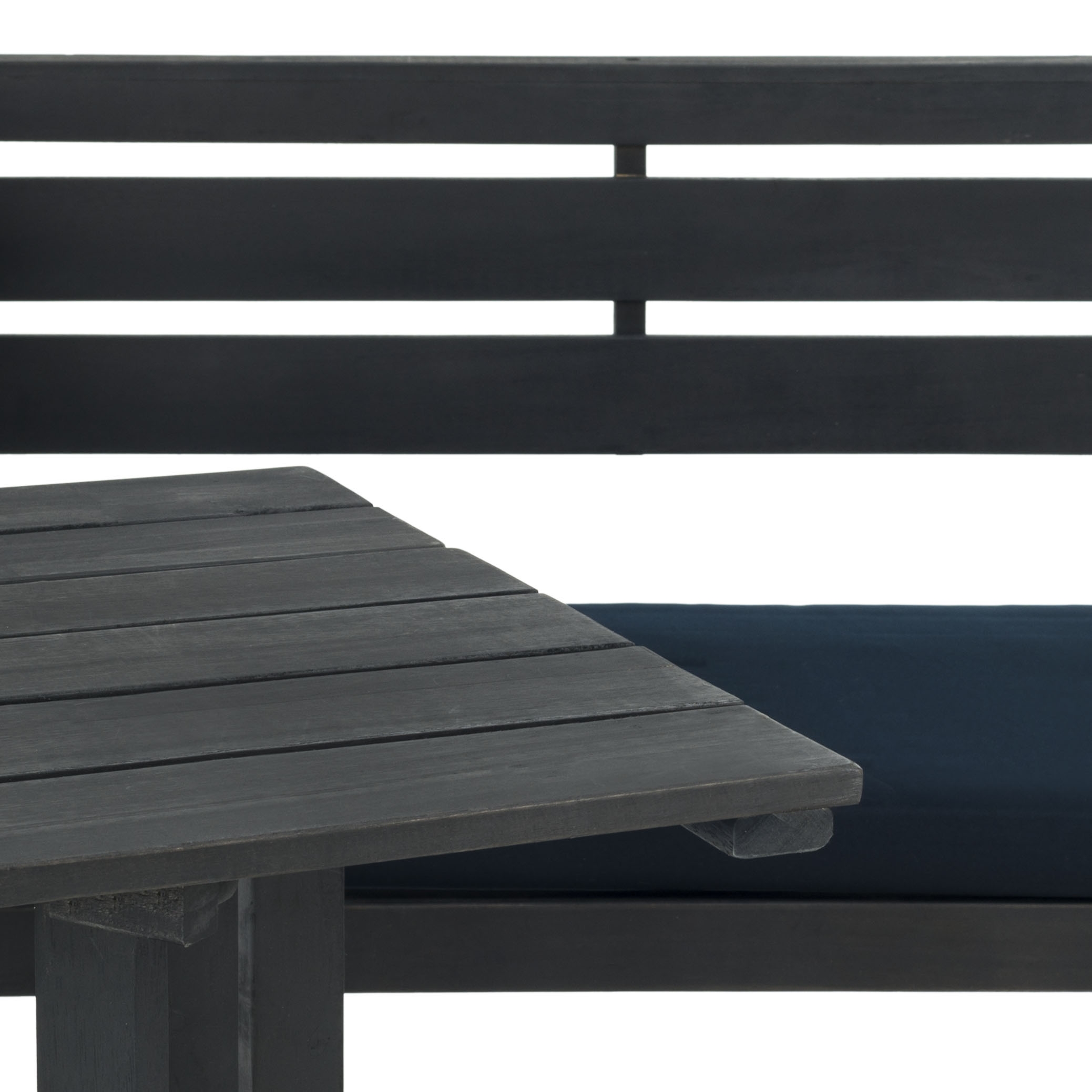 Wilton Balcony Corner Lounge Set - Dark Slate Grey/Navy - Safavieh - Image 7