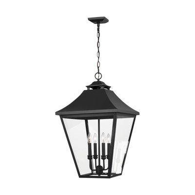 Nael Textured Black 4 -Bulb 29.25" H Integrated LED Outdoor Pendant