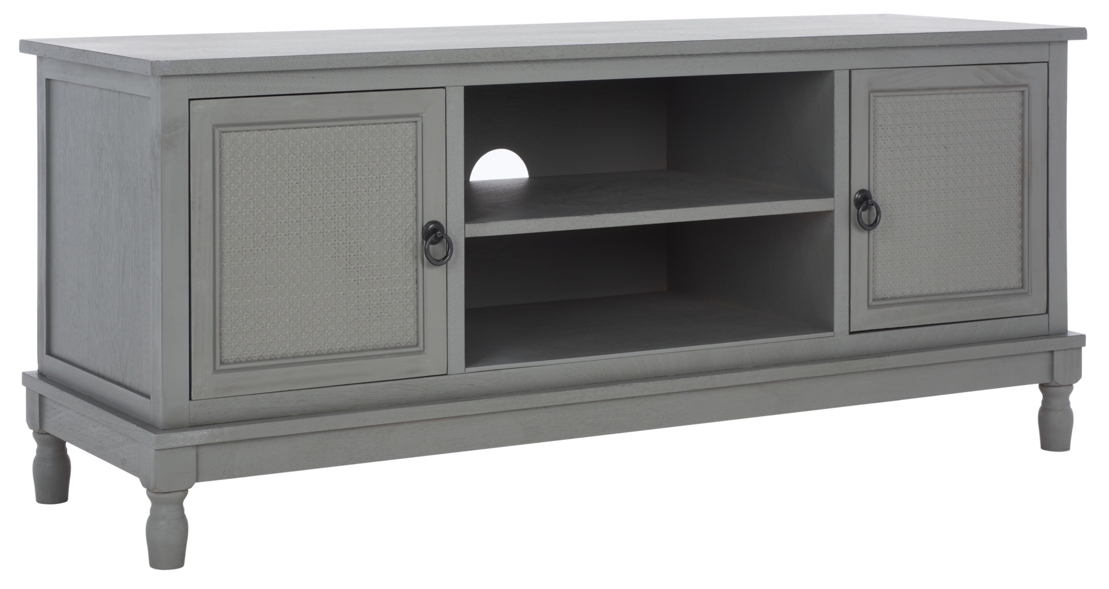 Haines 2 Door 1 Shelf Media Stand - Distressed / Grey - Safavieh - Image 7