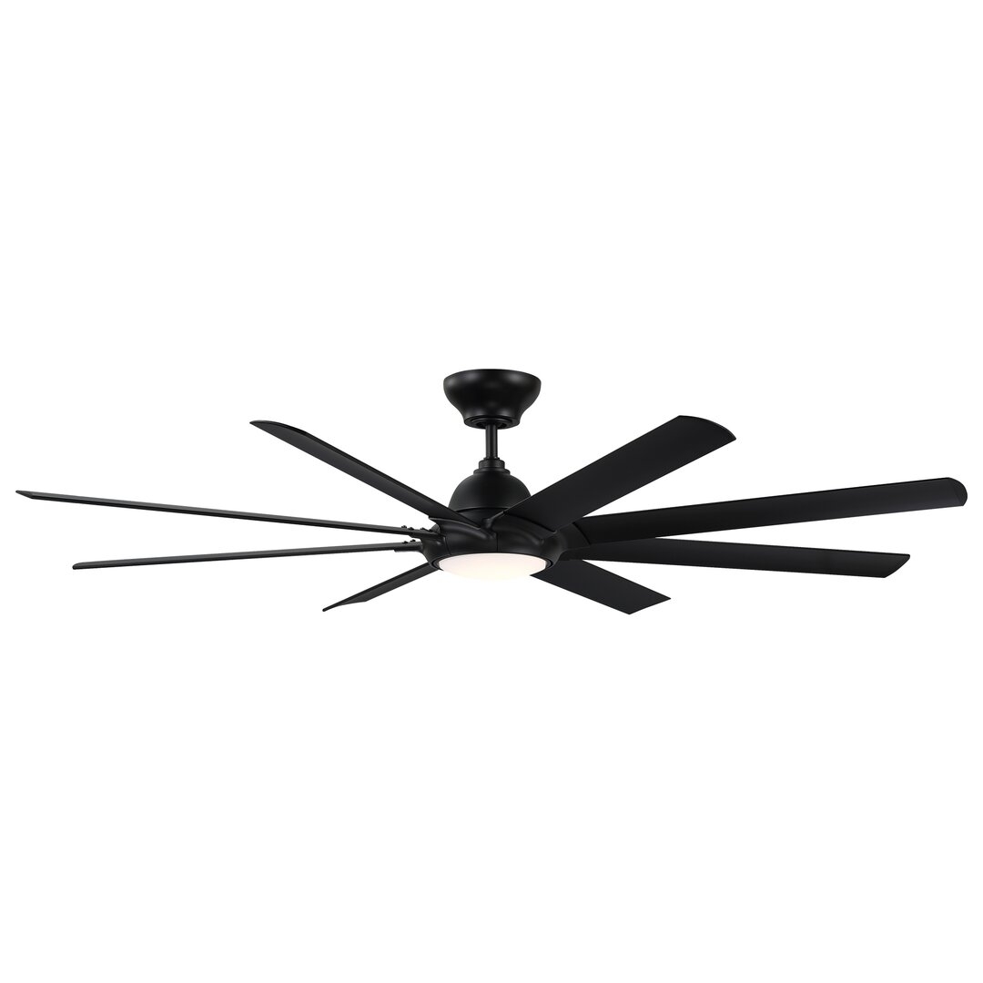 Modern Forms Hydra 8 - Blade Outdoor LED Smart Standard Ceiling Fan with Wall Control and Light Kit Included - Image 0