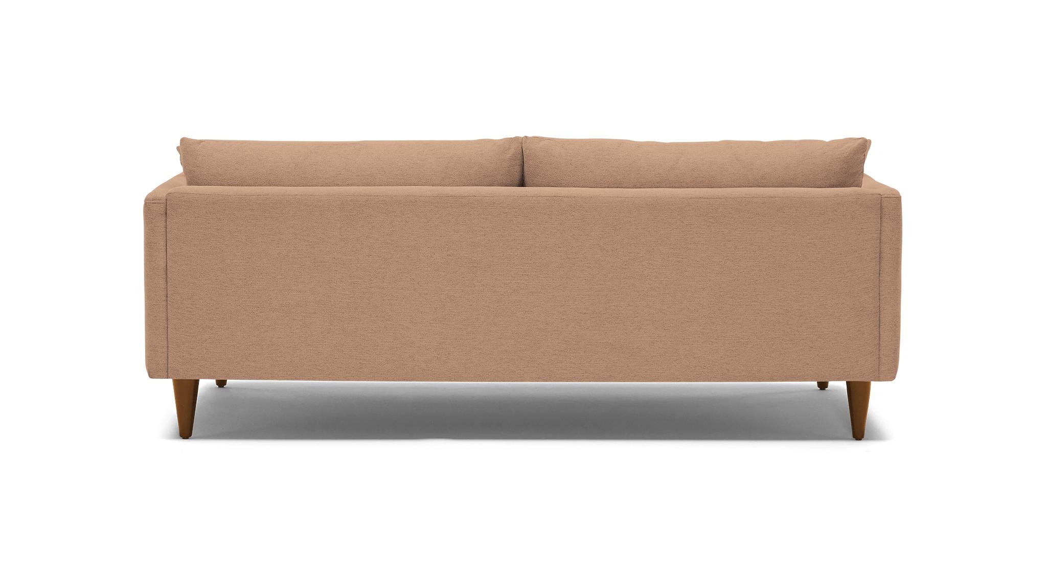 Peach Lewis Mid Century Modern Sofa - Royale Blush - Mocha - Cone - Image 4