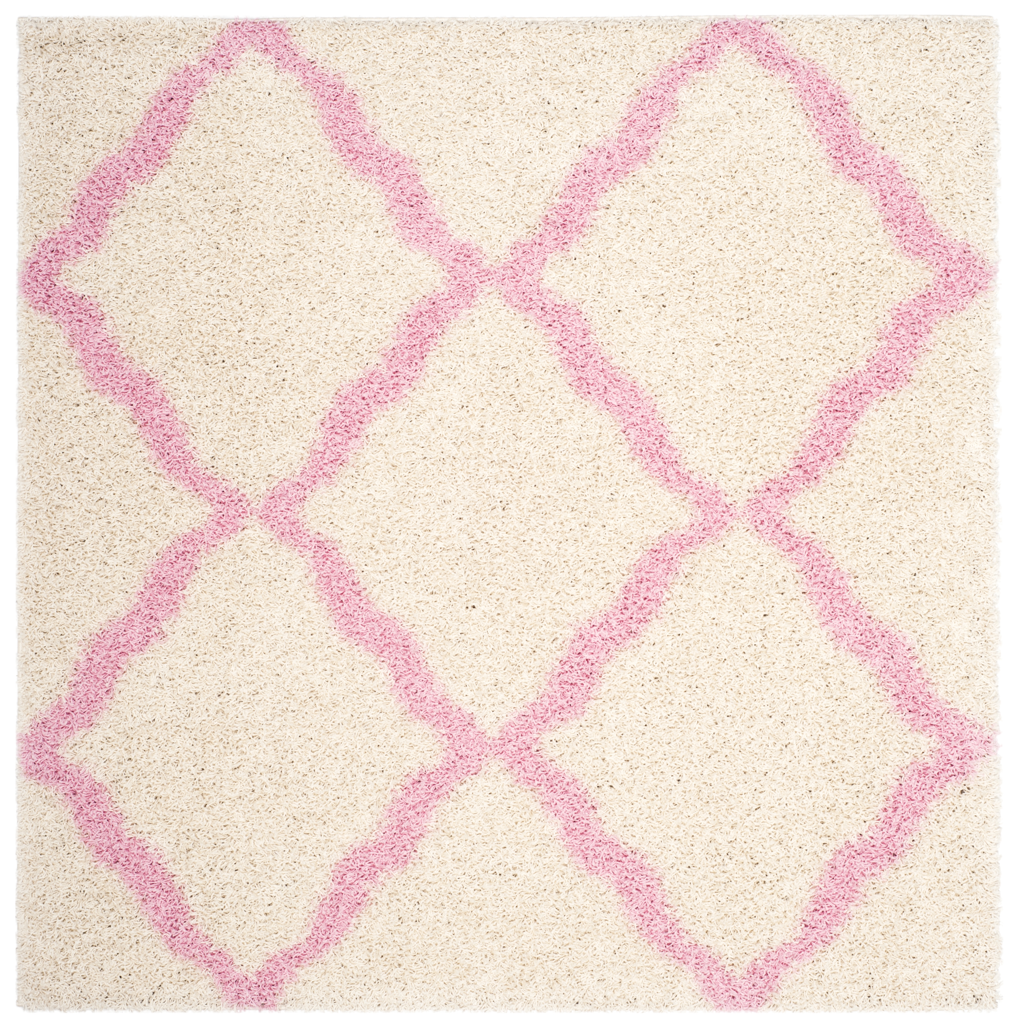 Arlo Home Woven Area Rug, SGD257P, Ivory/Light Pink,  6' X 6' Square - Image 0