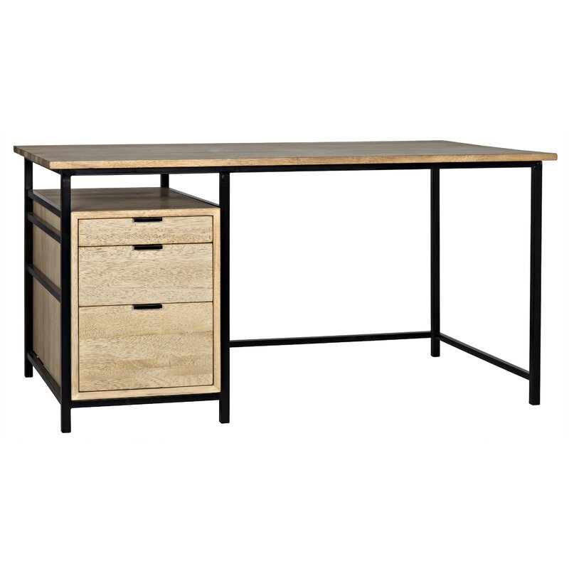 Noir Nabucco Solid Wood Desk - Image 0