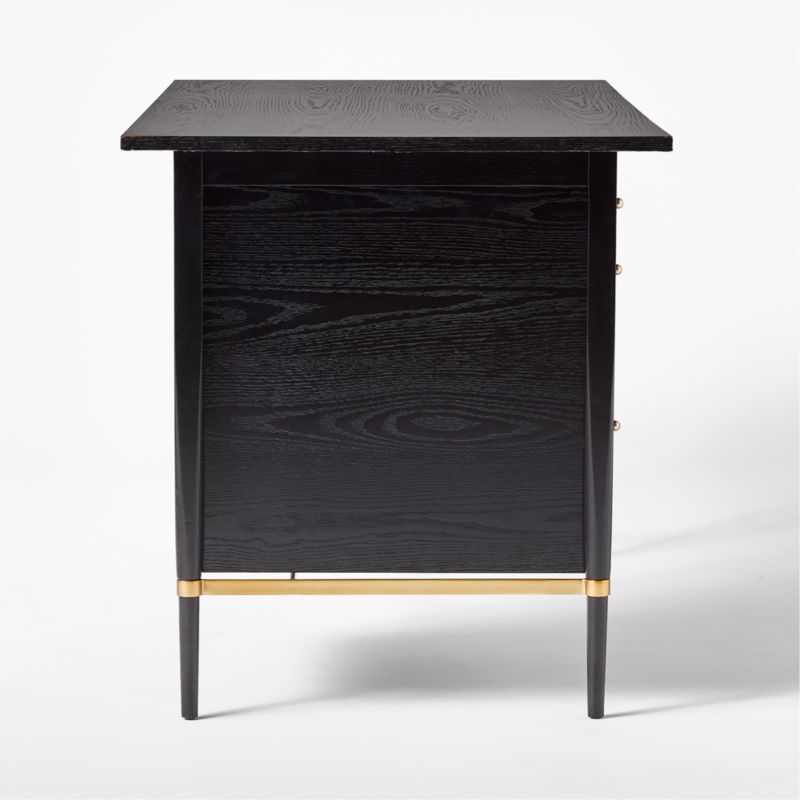 Connoisseur Ebonized Wood Desk with Drawers - Image 5