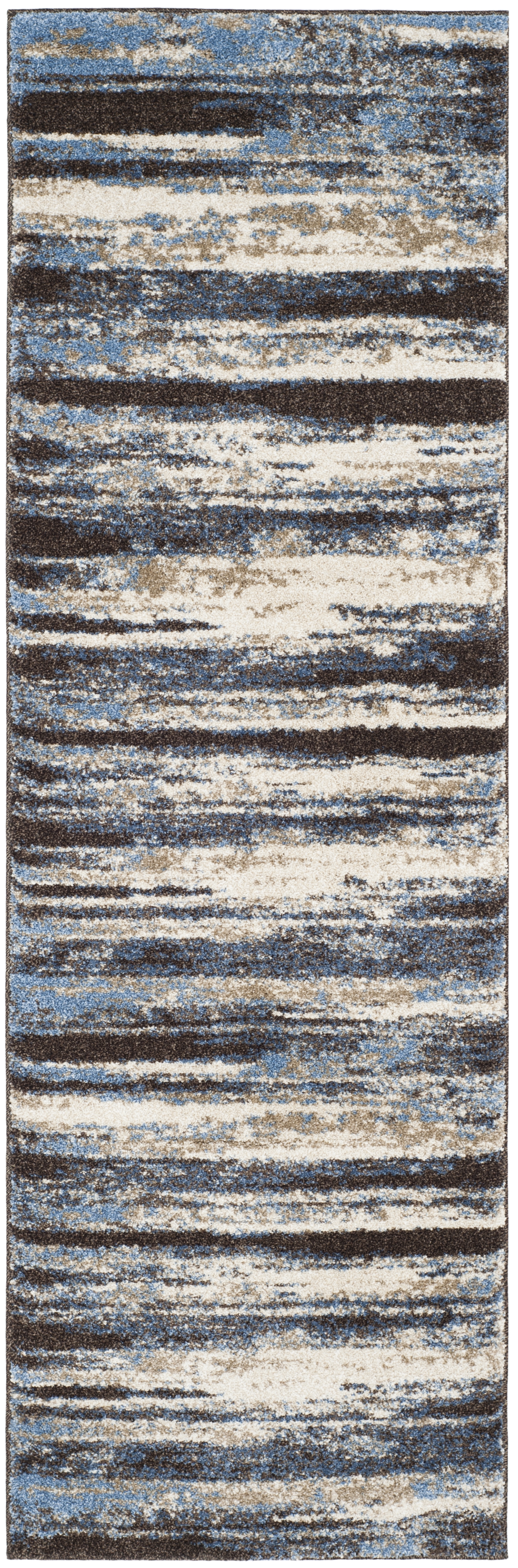 Arlo Home Woven Area Rug, RET2138-1165, Cream/Blue,  2' 3" X 13' - Image 0