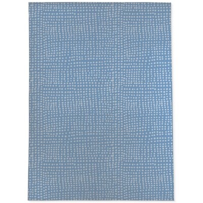 DOTS ABSTRACT BLUE Outdoor Rug By Ebern Designs - Image 0