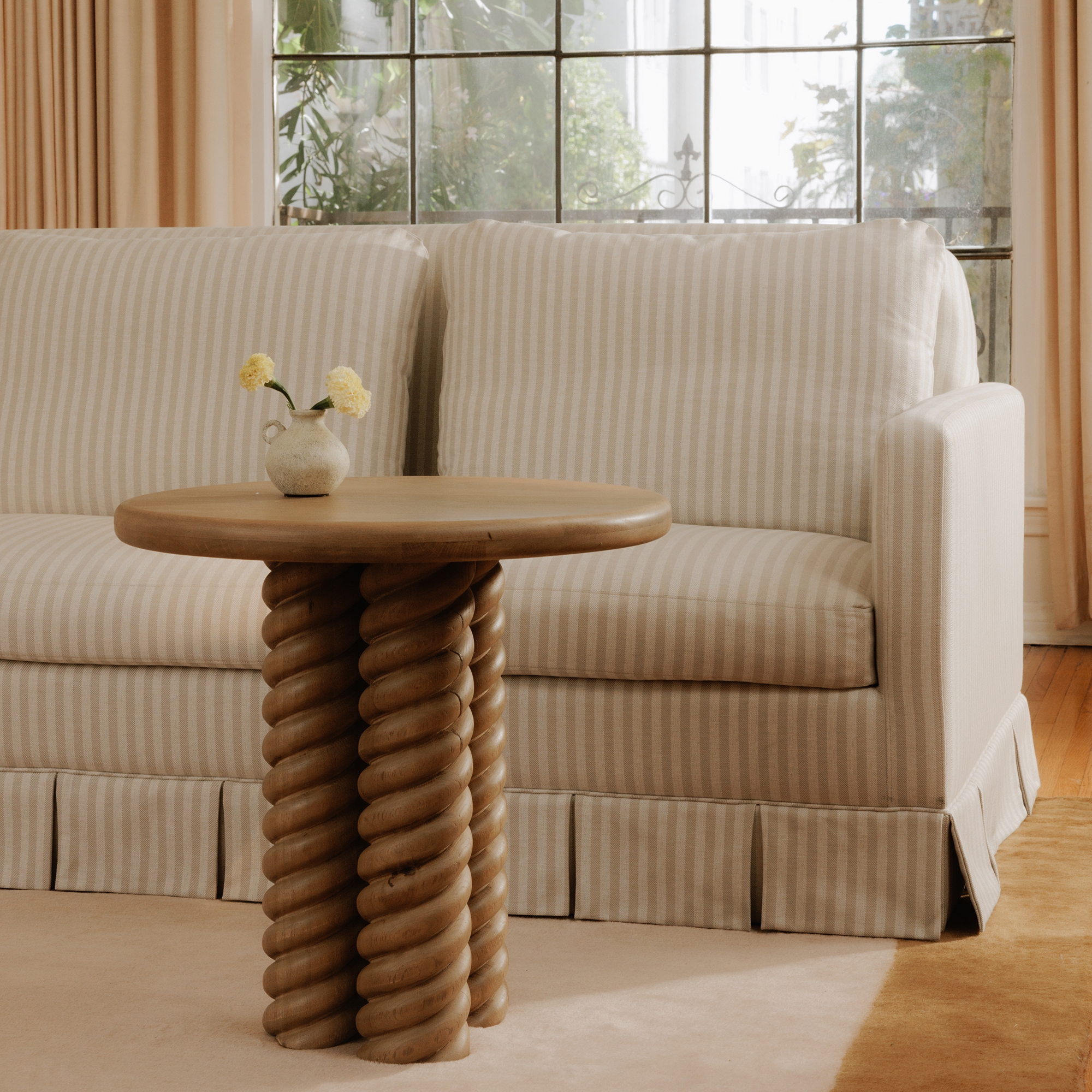 Treccia Side Table Oak - Image 7