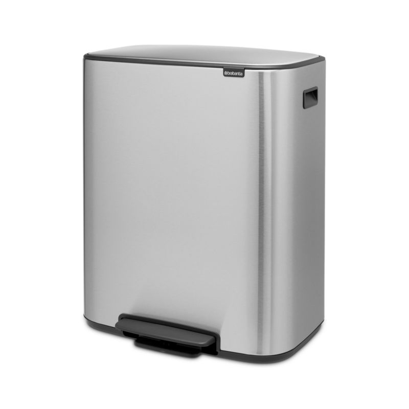 Brabantia Matte Steel Fingerprint Proof Bo Step On Dual Compartment Recycling Trash Can,  2 x 8 Gallon - Image 6