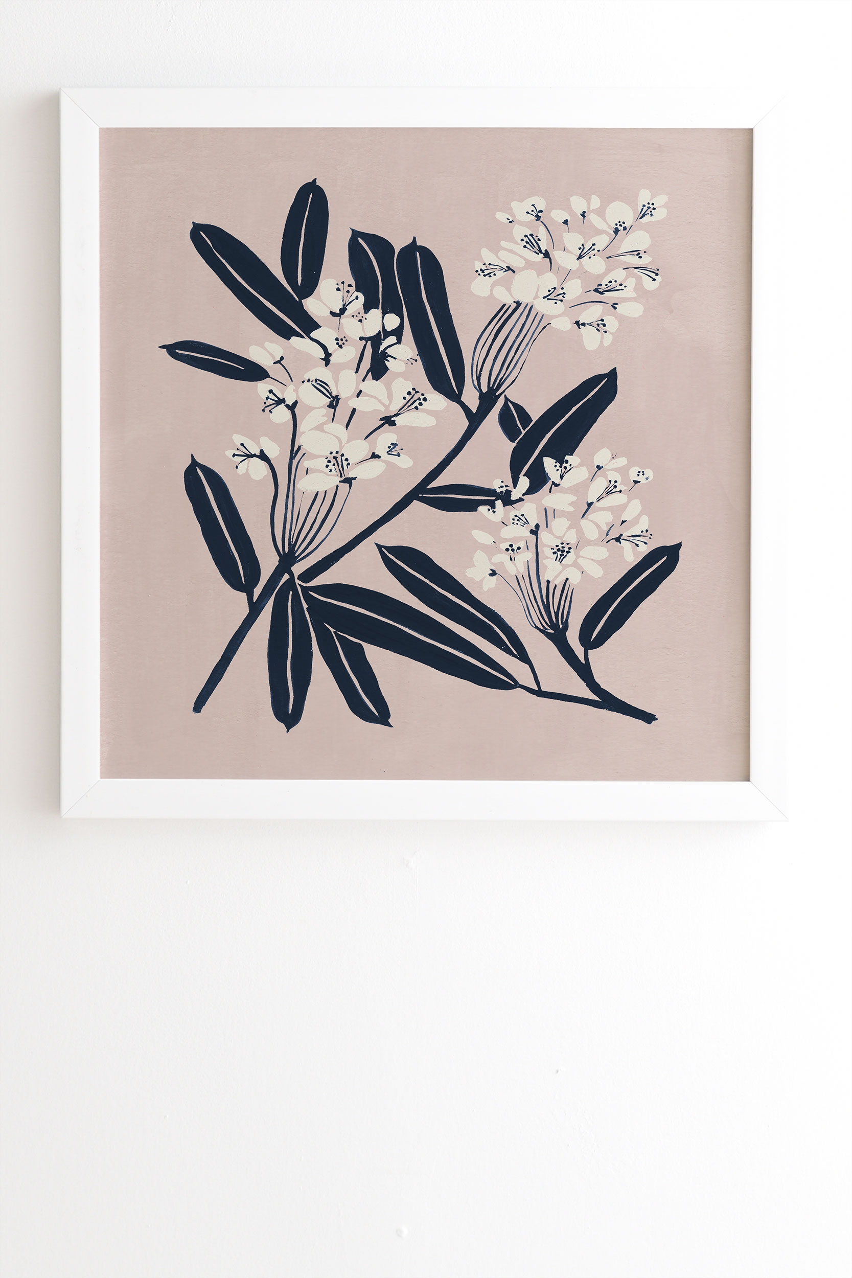 Boho Botanica by Megan Galante - Framed Wall Art Basic White 20" x 20" - Image 1