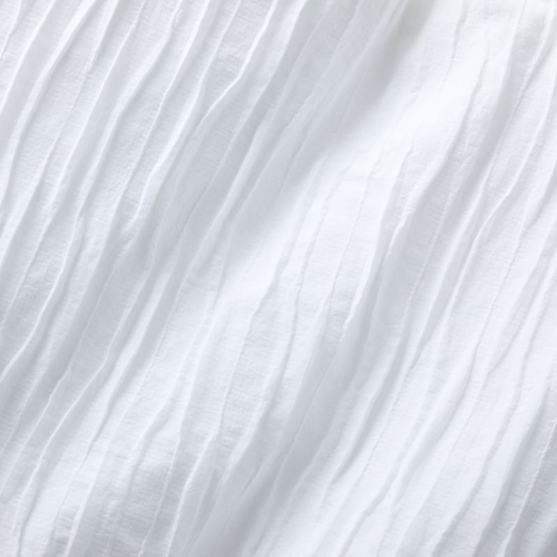 Belamy Full/Queen White Pleated Duvet Cover - Image 7