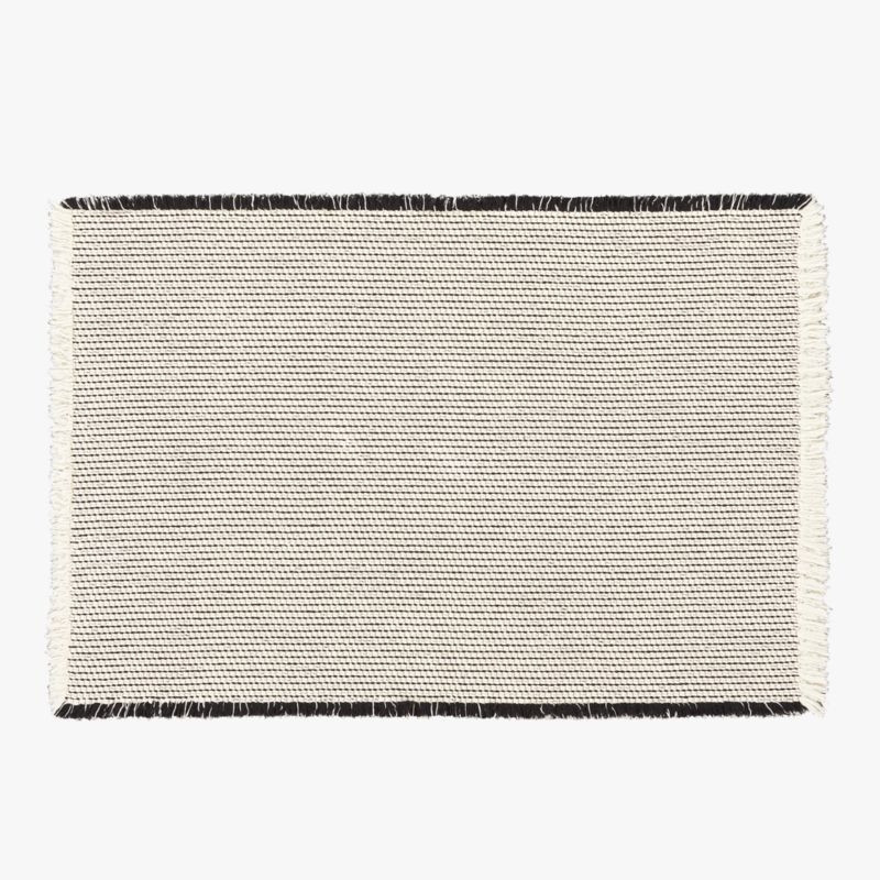 Alex Organic Cotton Black and White Reversible Bath Mat 24"x36" - Image 3