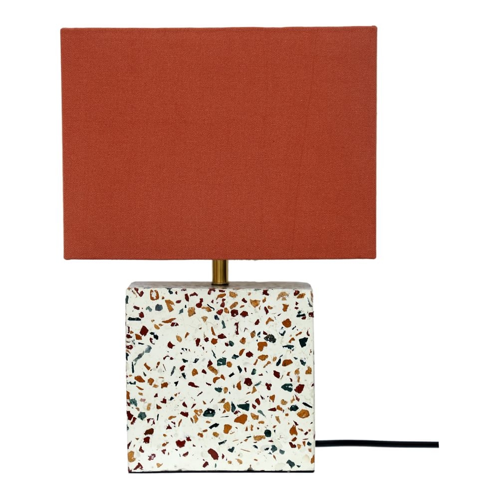 Square Terrazzo Table Lamp, Multi - Image 0