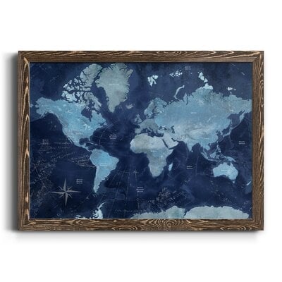 World Map-Premium Framed Canvas - Ready To Hang - Image 0