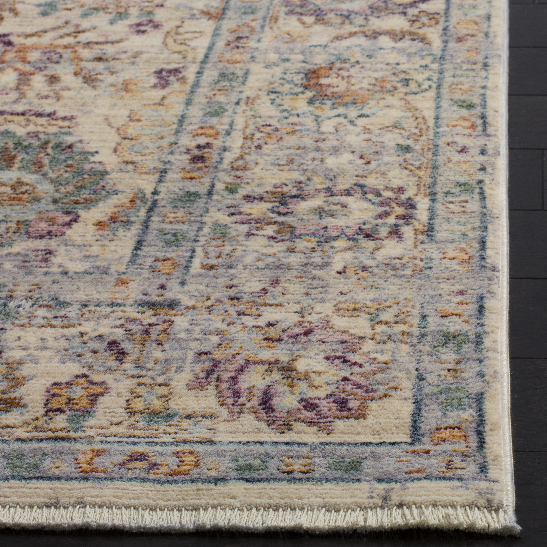 Arlo Home Woven Area Rug, ILL710D, Cream/Purple,  2' 3" X 8' - Image 2