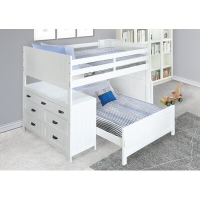 Anne Full Over Full L-Shaped Bunk Beds with 7 Drawers - Image 0