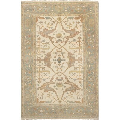 One-of-a-Kind Swatzell Hand-Knotted Light Brown/Khaki 5'11" x 9'2" Wool Area Rug - Image 0