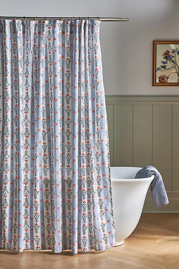 The Printed Cotton Slub Shower Curtain Collection - Image 0