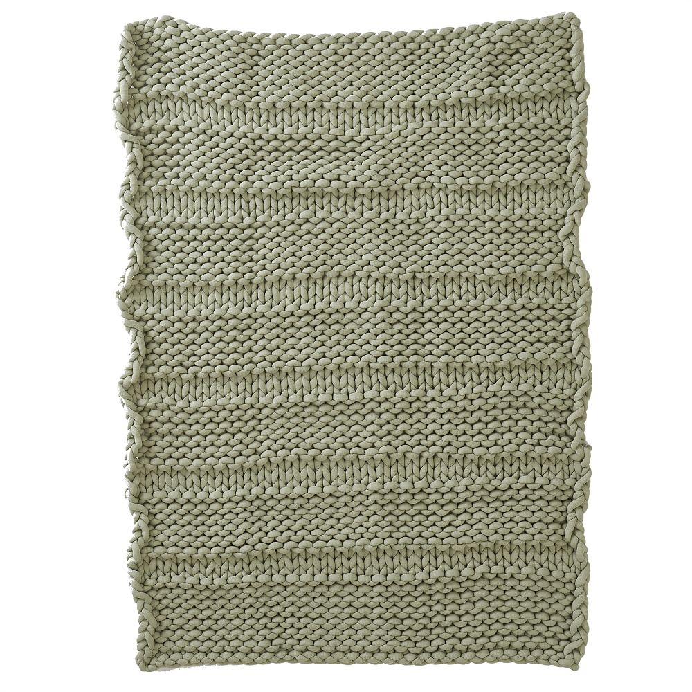 Super Chunky Knit Throw, 45"x55", Sage - Image 0