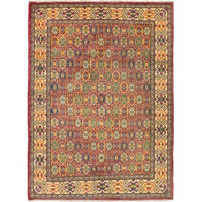 One-of-a-Kind Aryanna Hand-Knotted Red 4'11" x 6'9" Wool Area Rug - Image 0