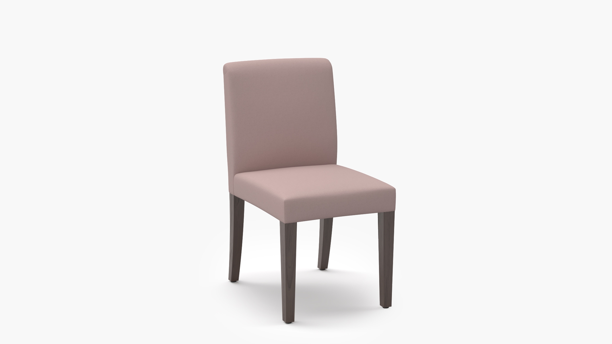Signature Dining Chair, Blush Everyday Linen, Espresso Square Tapered Leg - Image 1