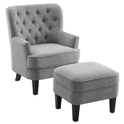Elroy 29" Wingback Chair and Ottoman - Image 0