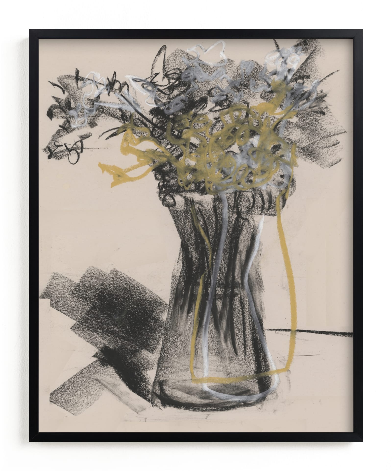 Vase Of Flower Gestural Drawing Exercise Limited Edition Fine Art Print 2 - Image 0
