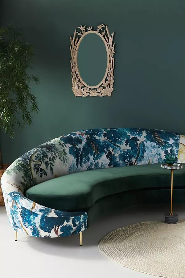 Judarn Asymmetrical Serpentine Sofa By Anthropologie in Green - Image 1