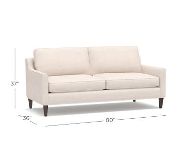 Beverly Upholstered Grand Sofa 90", Polyester Wrapped Cushions, Performance Brushed Basketweave Chambray - Image 3