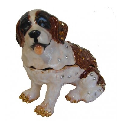 Bruner Big Bejeweled Cloisonne Dog Figurine - Image 0