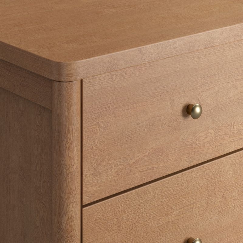 Hampshire Natural Brown Wood 4-Drawer Kids Dresser - Image 4