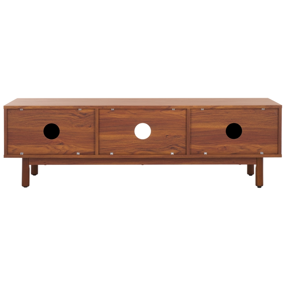 Aino 2 Door Media Stand - Walnut / Natural - Safavieh - Image 7