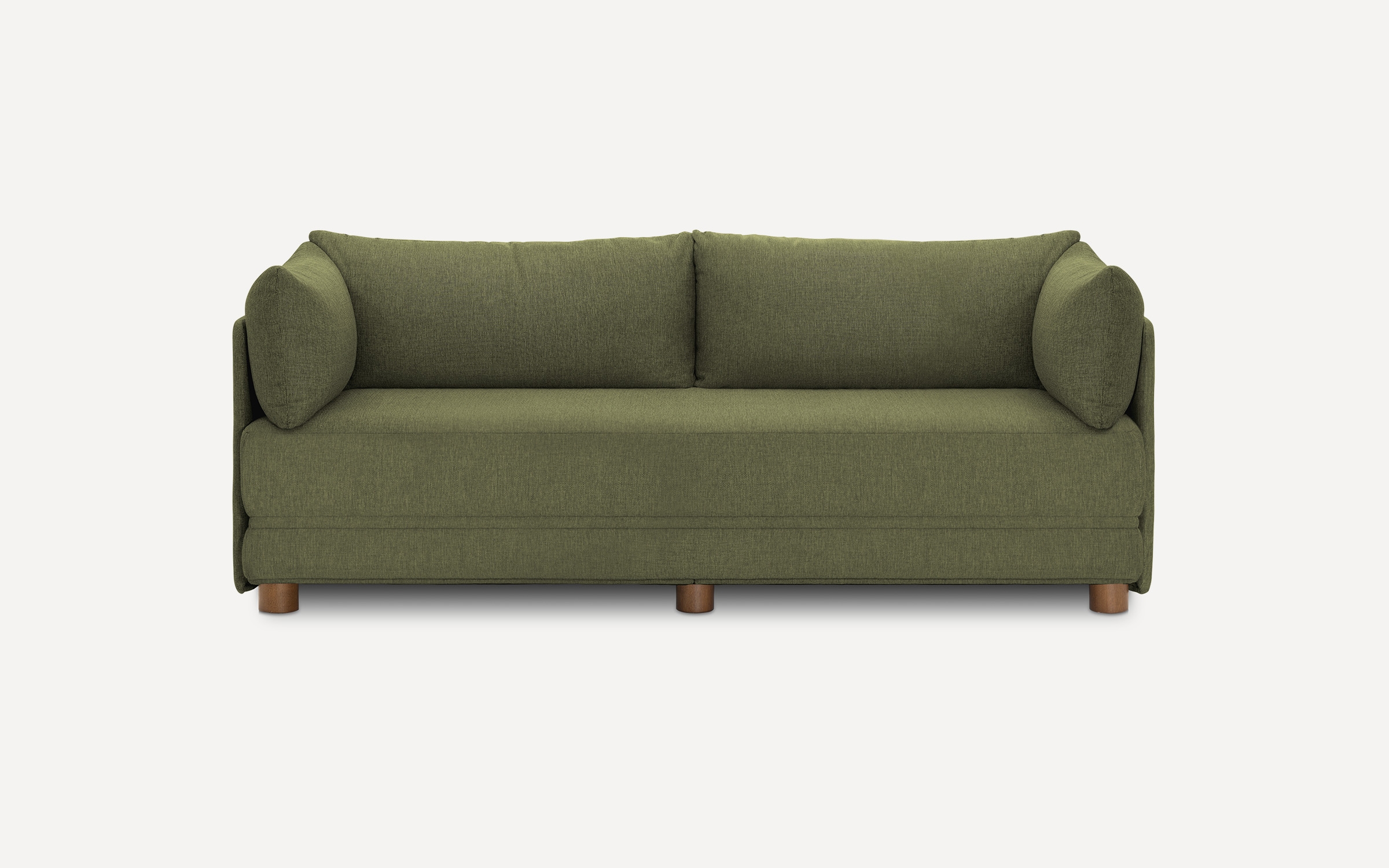 Shift Sleeper Sofa - Moss Green - Performance Basketweave - Image 0