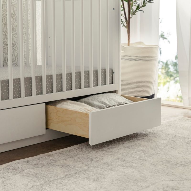 Babyletto Bento White Wood 3-in-1 Convertible Storage Baby Crib with Toddler Bed Conversion Kit - Image 3