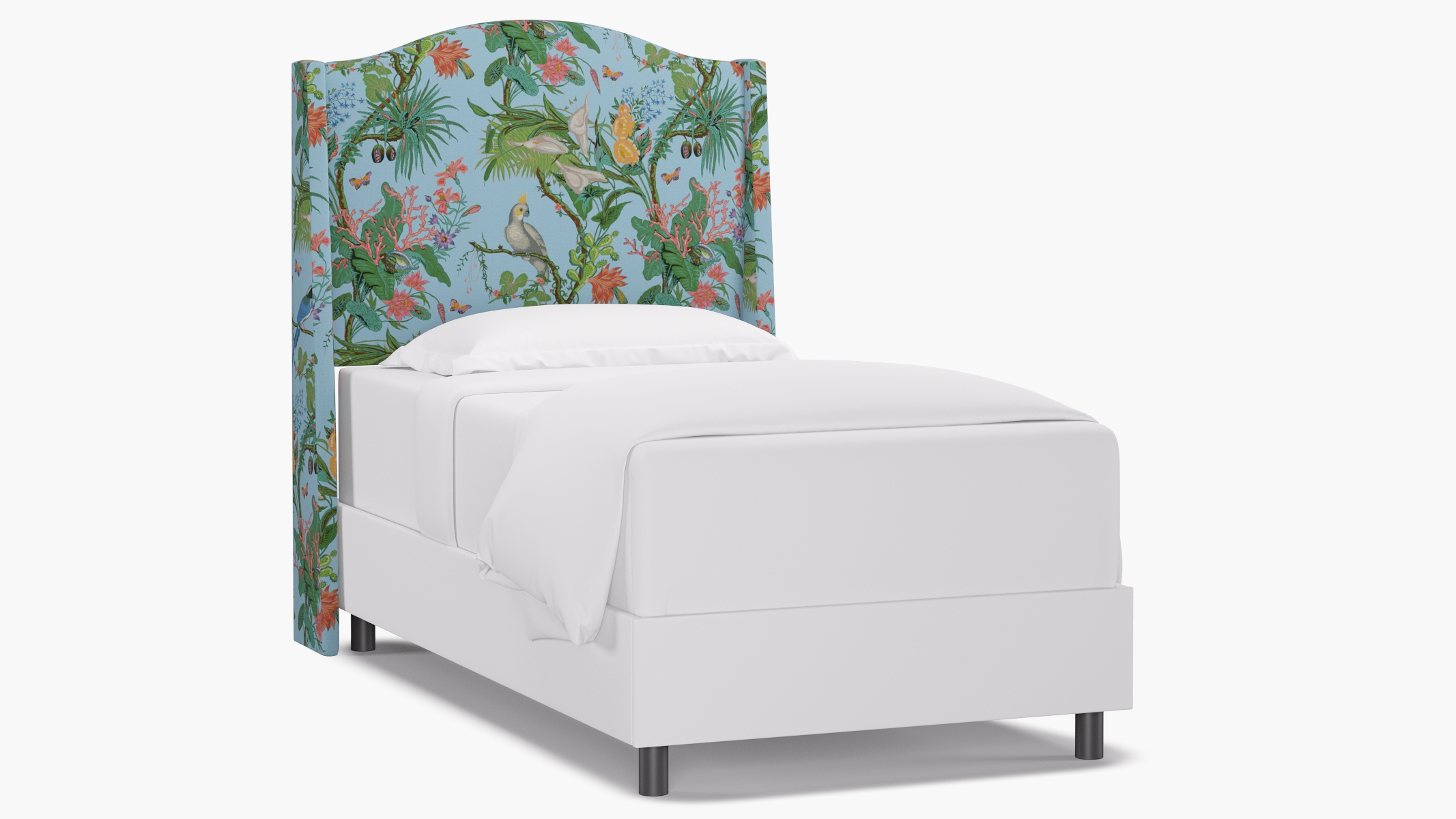 Classic Wingback Headboard, Sky Cinque Terra, Twin - Image 0