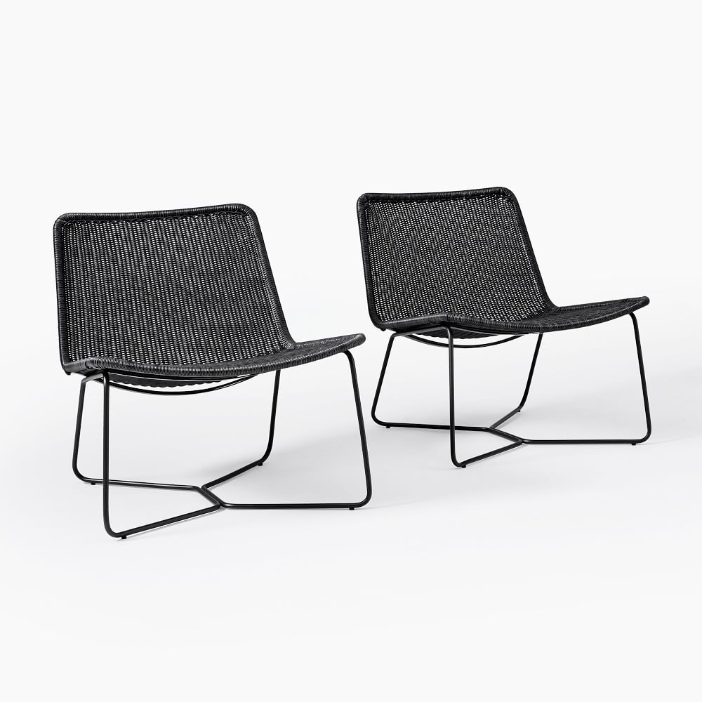 Slope Charcoal Lounge Chairs, Set of 2 - Image 0