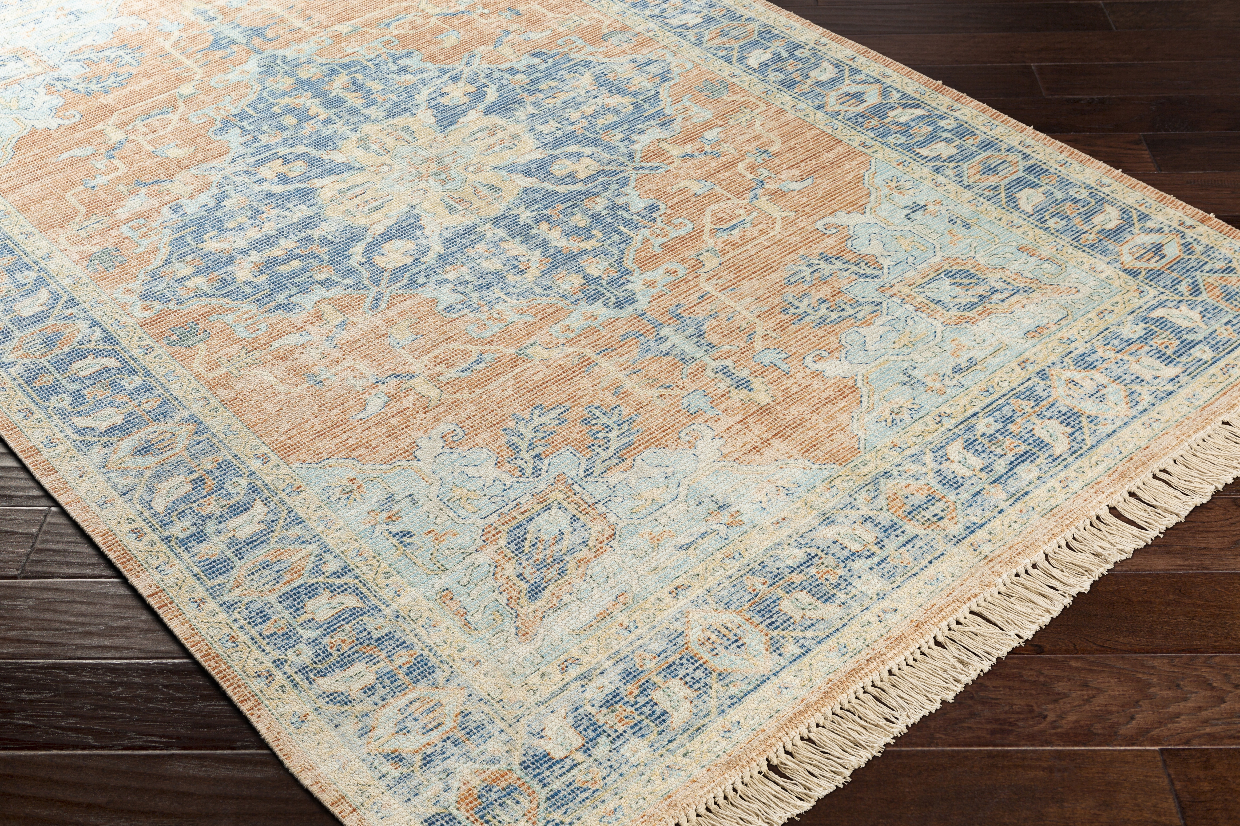 Zainab Blue Indoor 8'10" x 12' Handmade Rug - Image 6