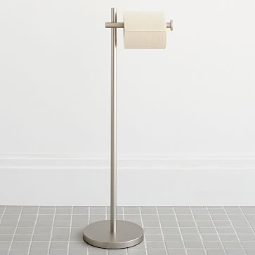 Modern Overhang Freestanding Toilet Paper Holder Antique Brass - Image 2