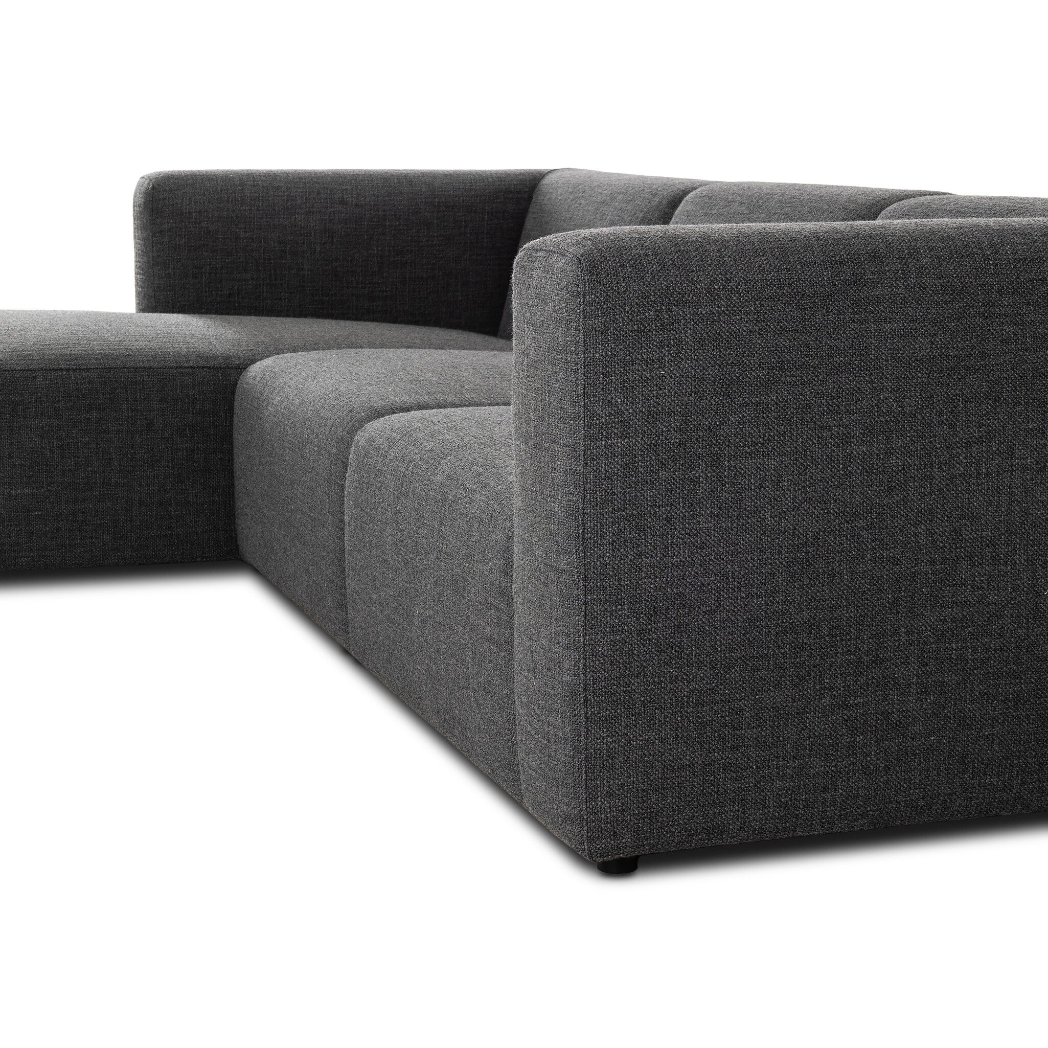 Lawndale 3 Piece Sectional - Saxon Charcoal - Image 4