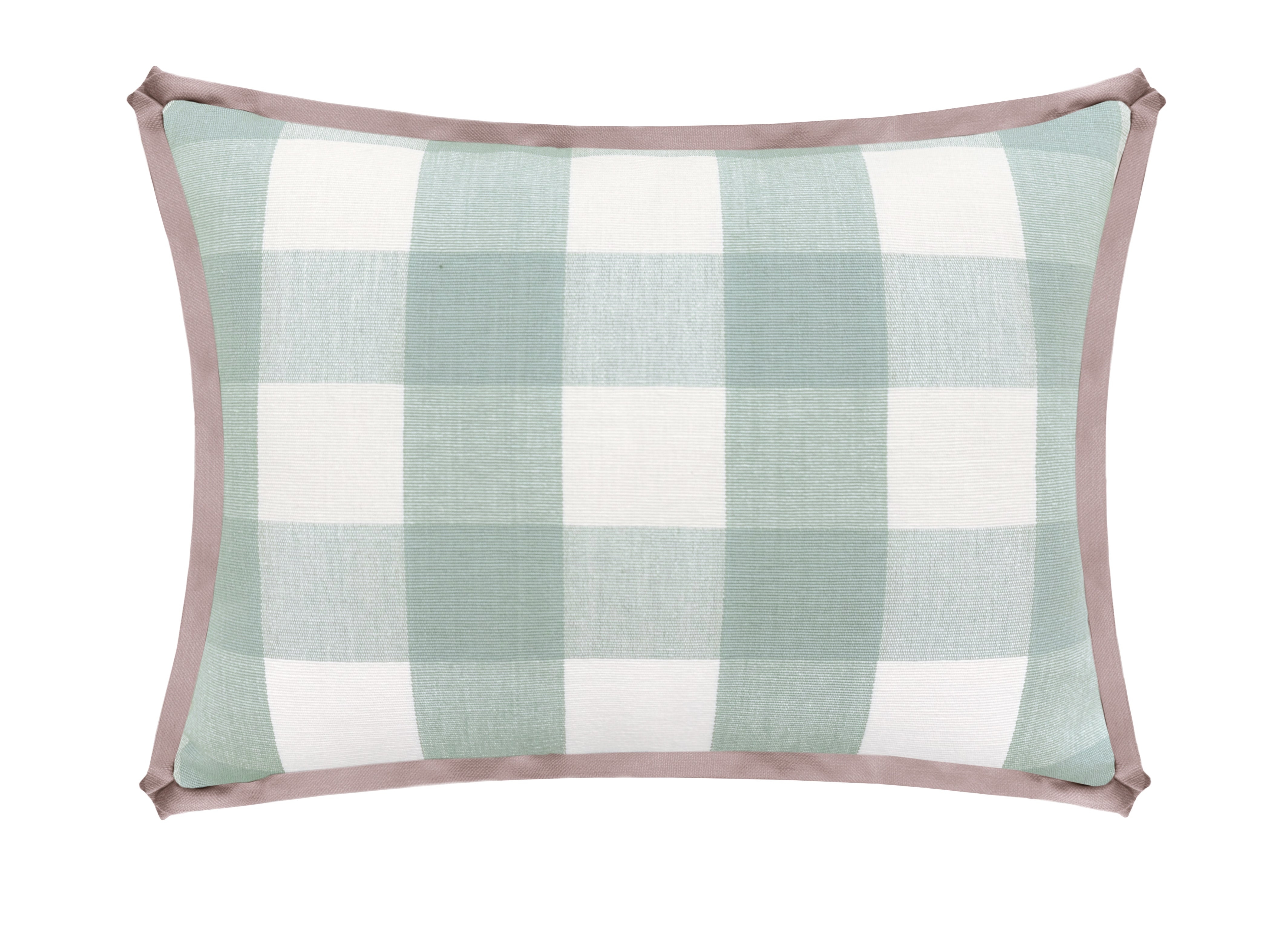 THE MINI :: CHARLESTON CHECK // SPA BLUE - SAMPLE 4" X 4" / BUTTERFLY FLANGE / Smokey Lavender - Image 0