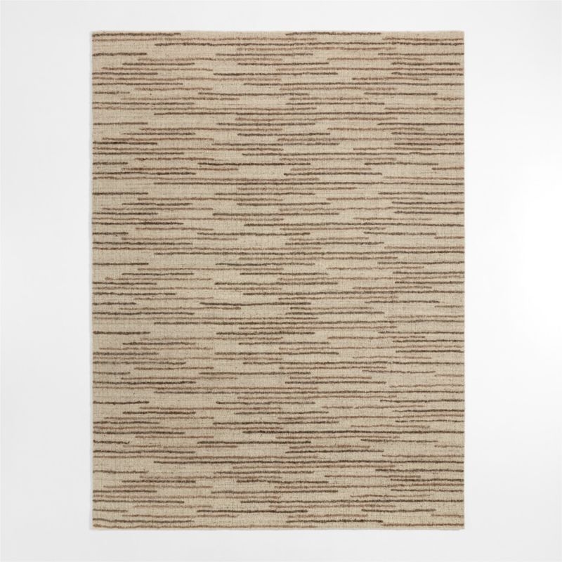 Udaipur Textured Wool Handwoven Brown Grey Area Rug 10'x14' - Image 2