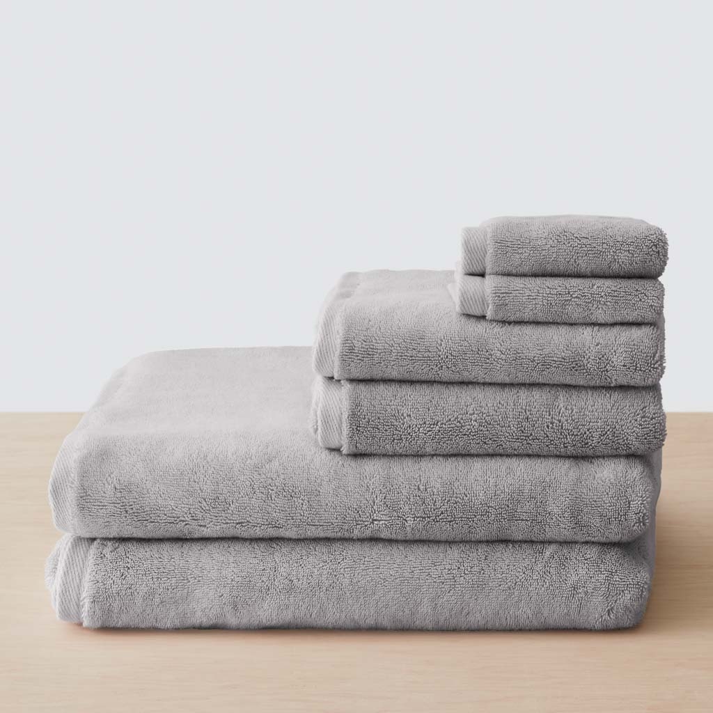Organic Plush Bath Towel Sets - Light Grey - Bath Sheet Set By The Citizenry - Image 0