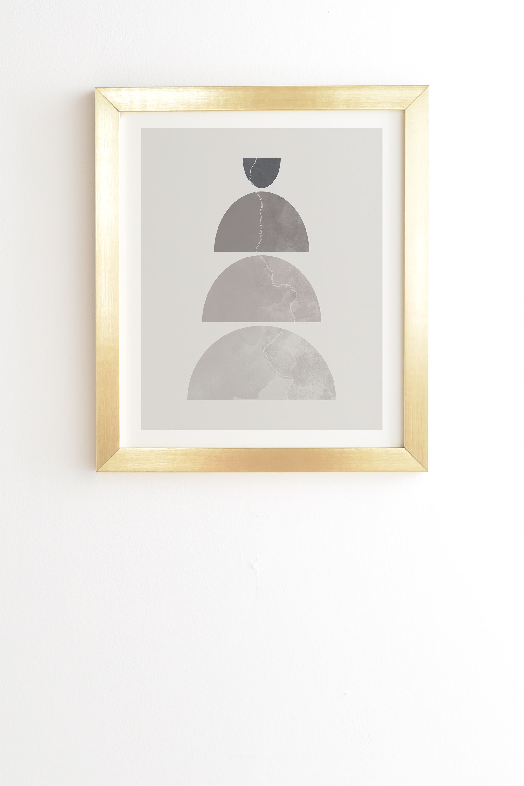 Monochrome Balance 1 by Alisa Galitsyna - Framed Wall Art Basic Gold 30" x 30" - Image 1