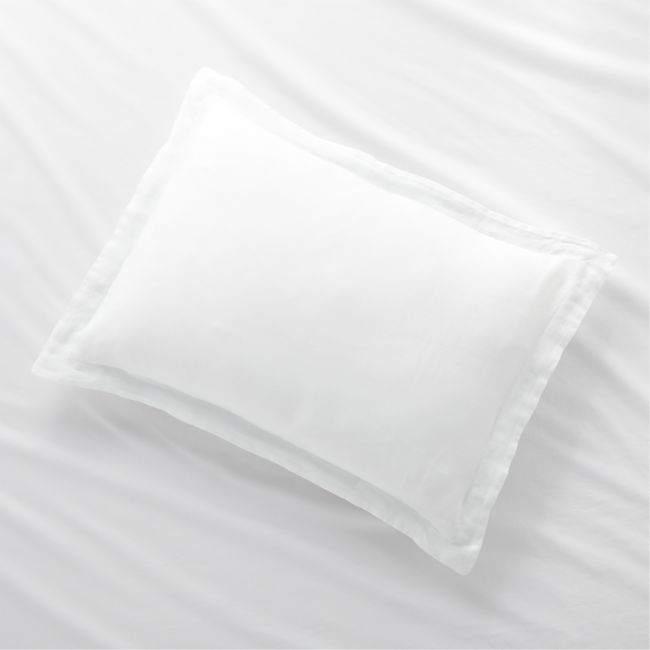 New Natural Hemp White Standard Bed Pillow Sham - Image 0
