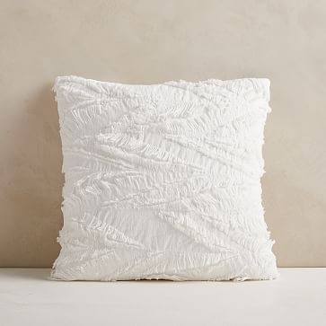 Cotton Eyelash Pillow Cover, 20"x20", White, Set of 2 - Image 3