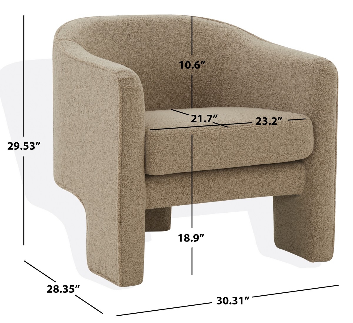 Londyn Accent Chair - Brown - Image 5