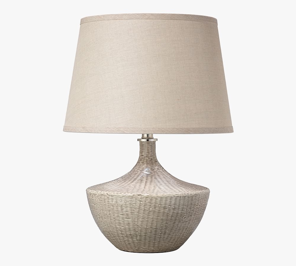 El Cerrito Ceramic Table Lamp, Off White - Image 0