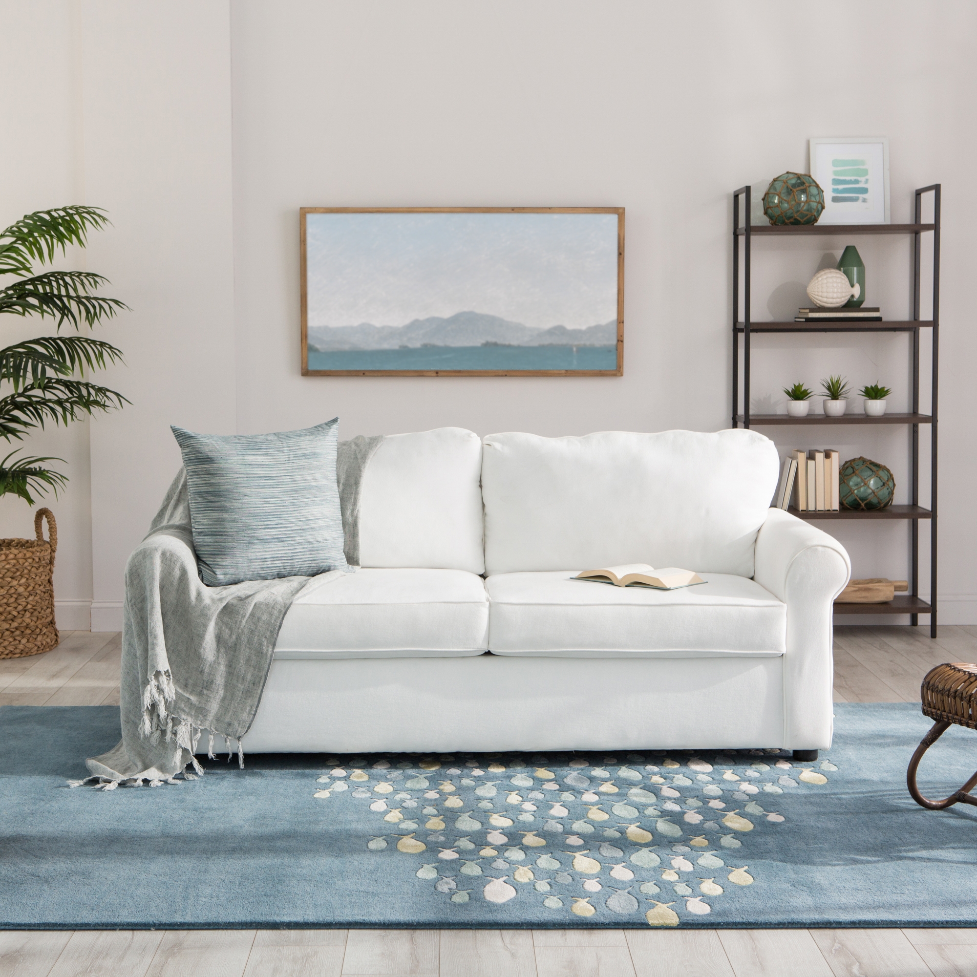 Schooled Handmade Animal Blue/ Gray Area Rug (9'6" X 13'6") - Image 5