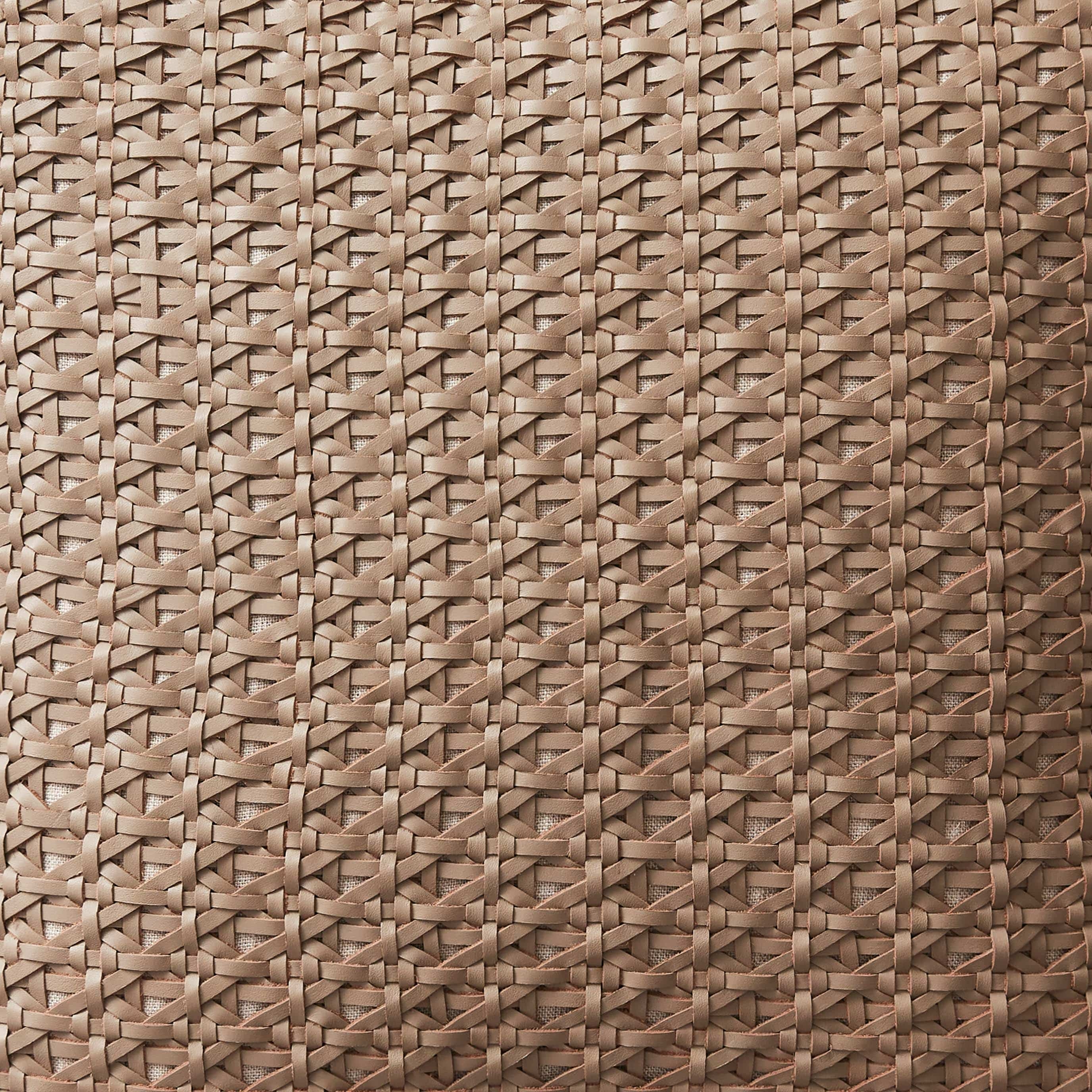 The Citizenry Nehali Leather Pillow | 18" x 18" | Stone - Image 1