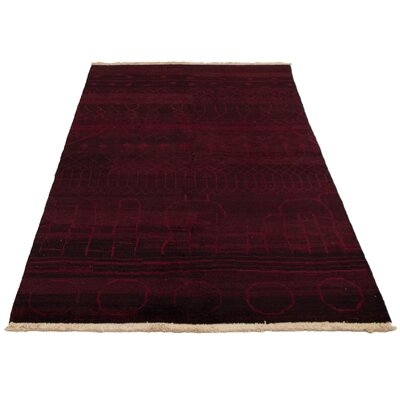 One-of-a-Kind Maelie Hand-Knotted 2010s Transitional Dark Brown 4'9" x 7'10" Wool Area Rug - Image 0