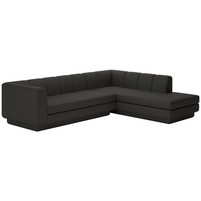 Yarrow 2-Piece L-Shaped Sectional Sofa with Right Arm Kanvas Ebony - Image 0